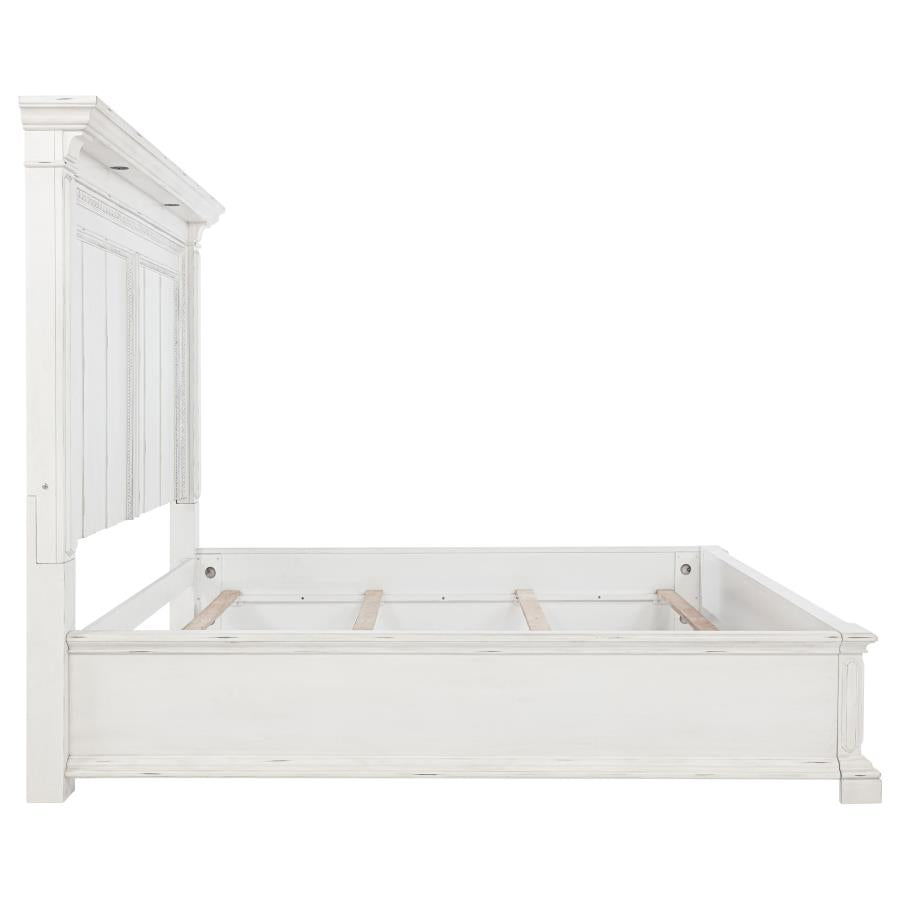 McKinney Queen LED Light Panel Bed Vintage White-zoom-7