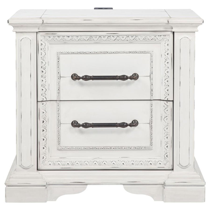 McKinney 2-drawer Nightstand with Dual USB Vintage White-zoom-