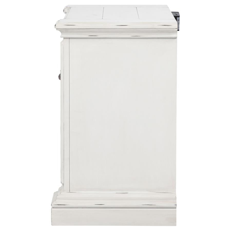 McKinney 2-drawer Nightstand with Dual USB Vintage White-zoom-5