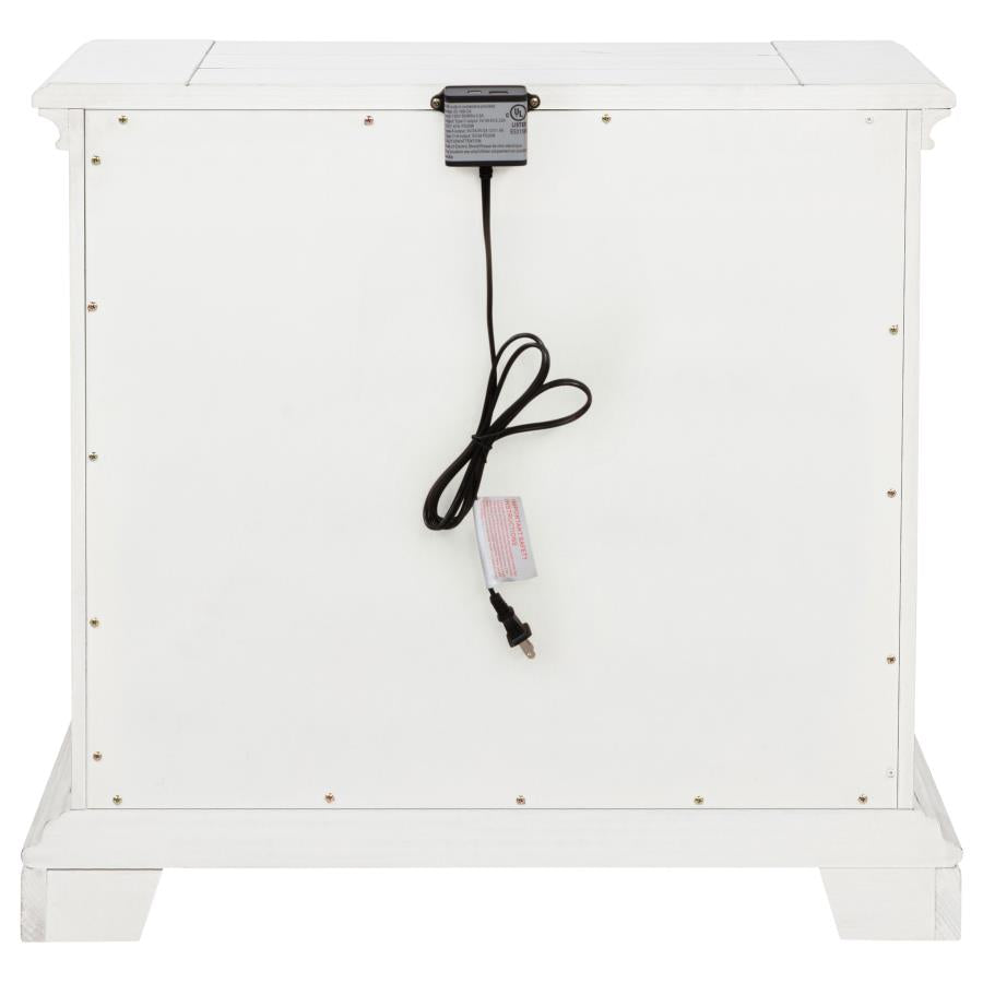 McKinney 2-drawer Nightstand with Dual USB Vintage White-zoom-7
