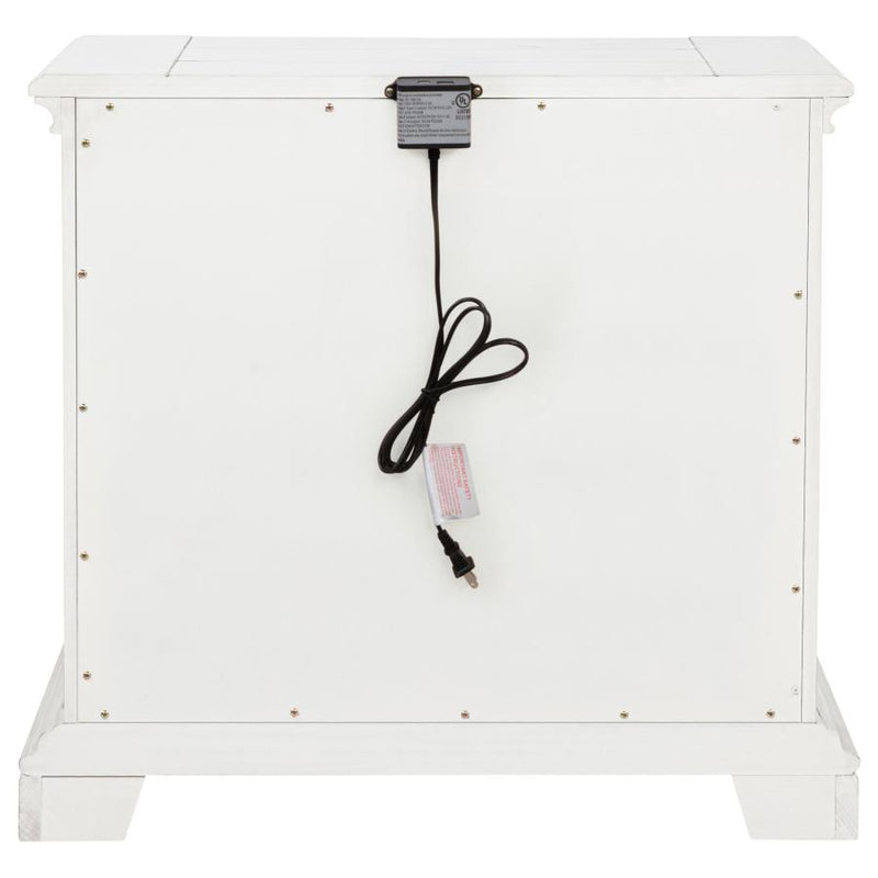 McKinney 2-drawer Nightstand with Dual USB Vintage White-zoom-