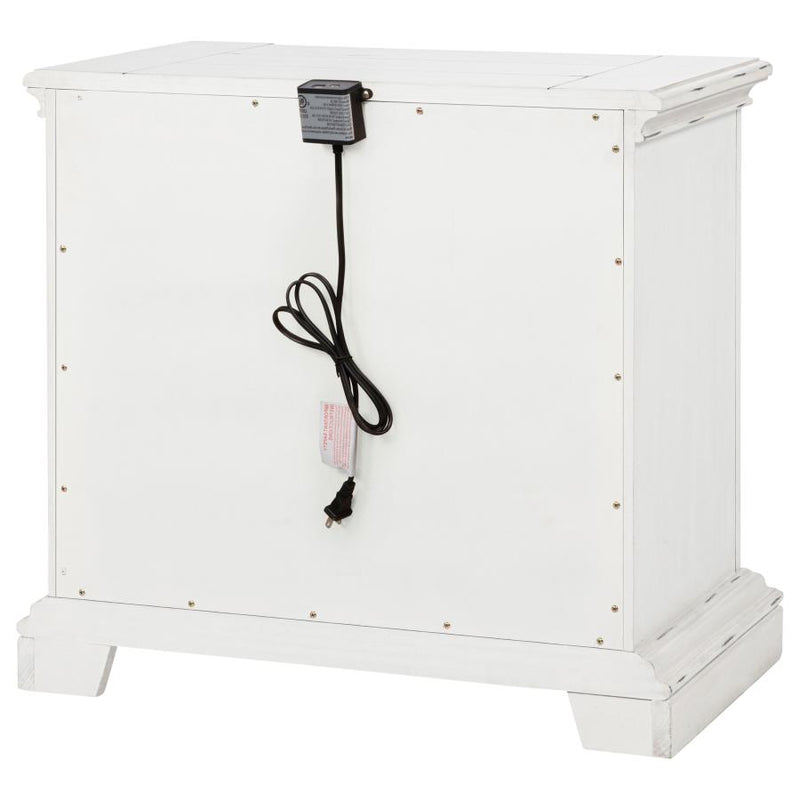 McKinney 2-drawer Nightstand with Dual USB Vintage White-zoom-