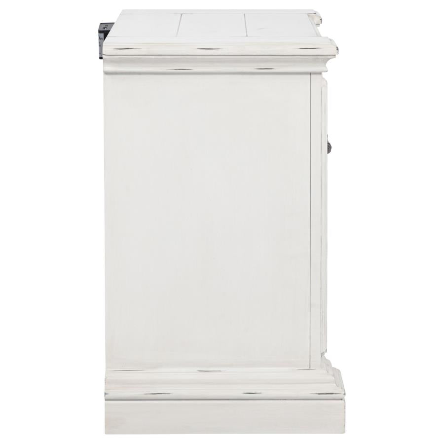 McKinney 2-drawer Nightstand with Dual USB Vintage White-9