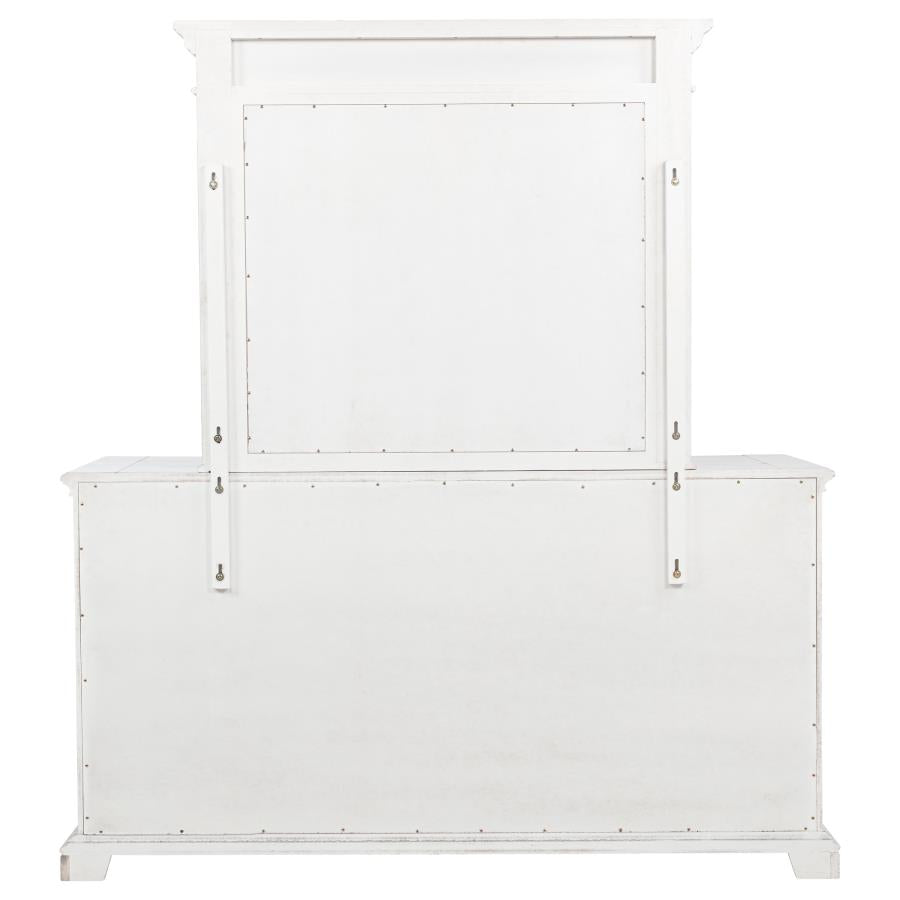 McKinney 6-drawer Bedroom Dresser with Mirror Vintage White-7