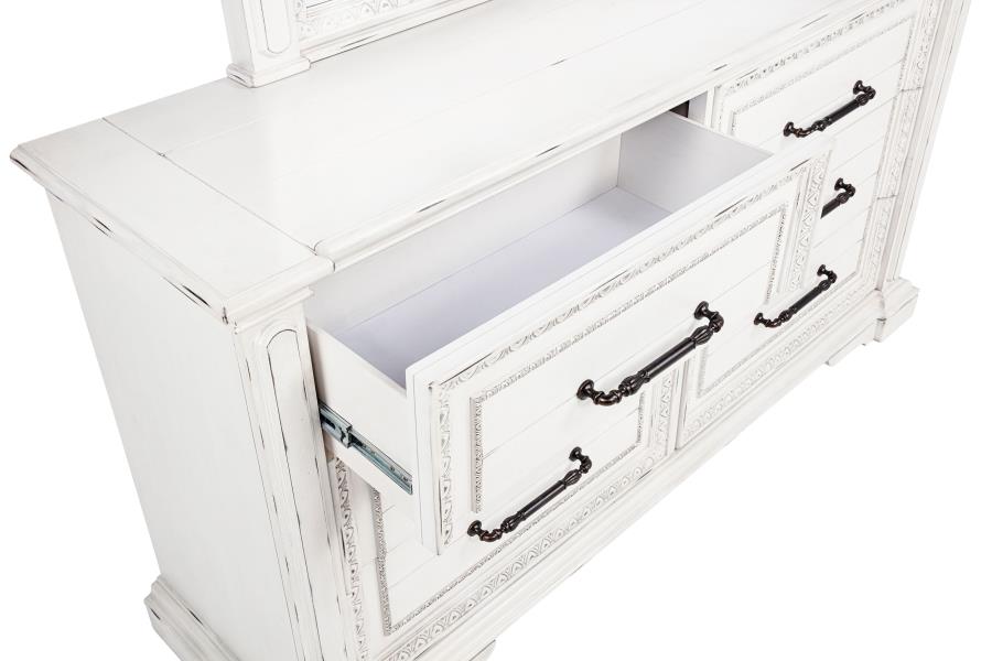 McKinney 6-drawer Bedroom Dresser Cabinet Vintage White-zoom-10