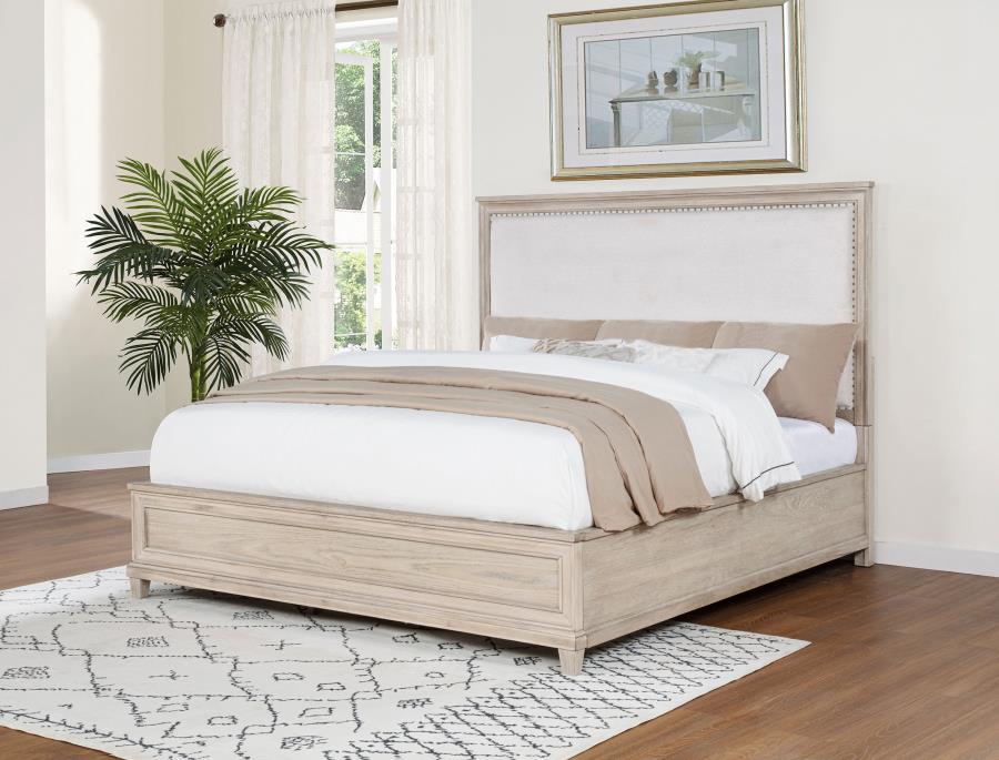 Pembroke 66-inch Eastern King Panel Bed Washed Oak-2