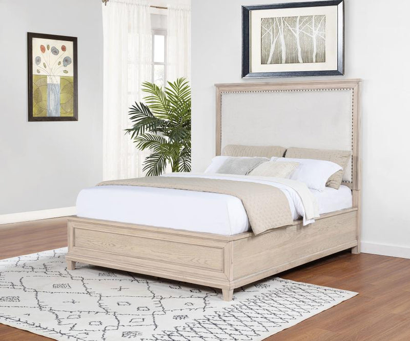 Pembroke 66-inch Queen Panel Bed Washed Oak-zoom-