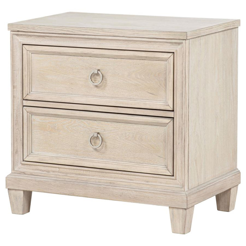 Pembroke 2-drawer Nightstand Bedside Table Washed Oak-zoom-