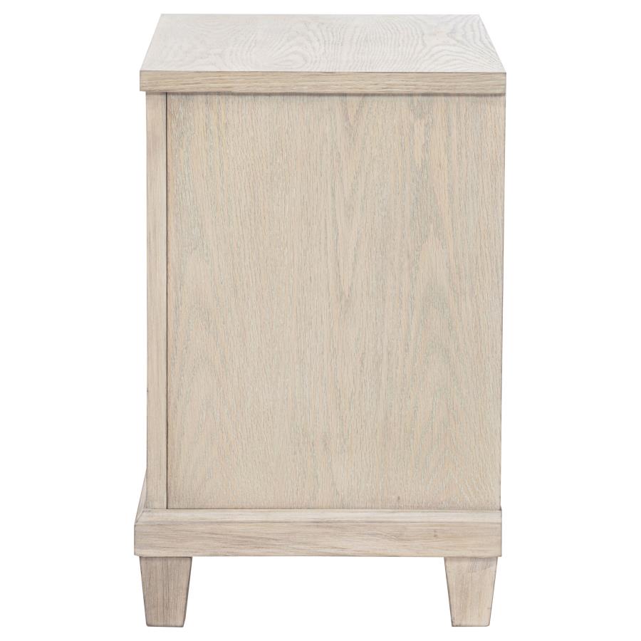 Pembroke 2-drawer Nightstand Bedside Table Washed Oak-5
