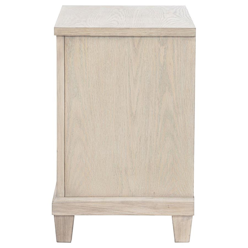 Pembroke 2-drawer Nightstand Bedside Table Washed Oak-zoom-