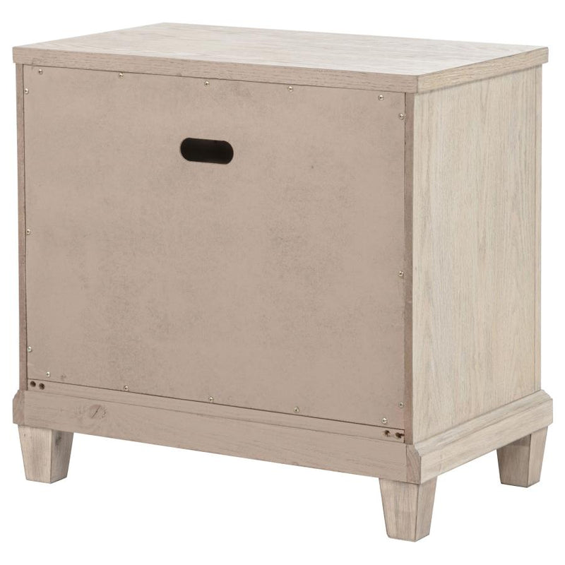 Pembroke 2-drawer Nightstand Bedside Table Washed Oak-zoom-