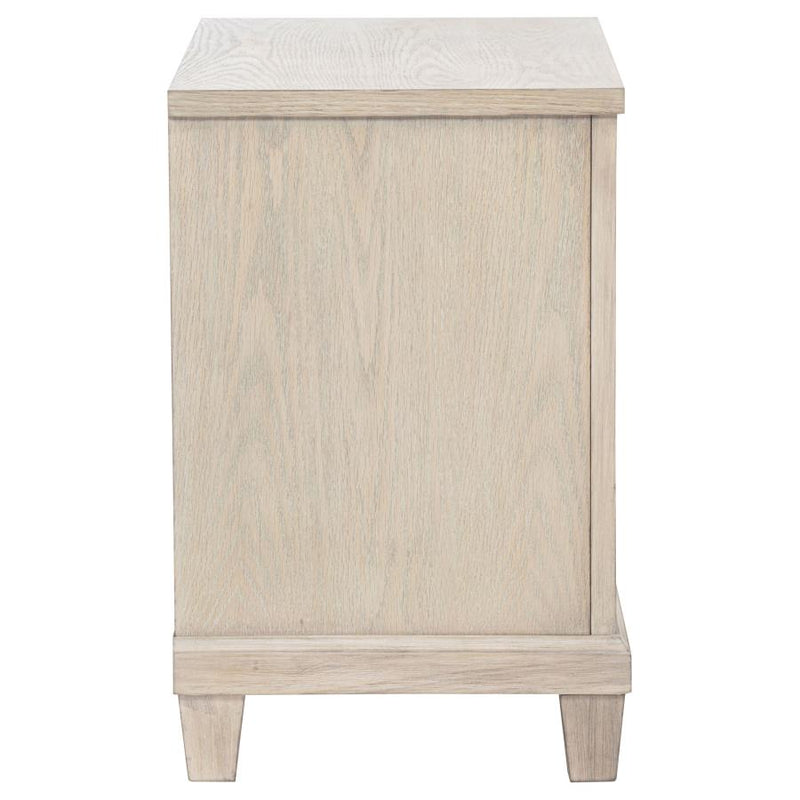 Pembroke 2-drawer Nightstand Bedside Table Washed Oak-zoom-