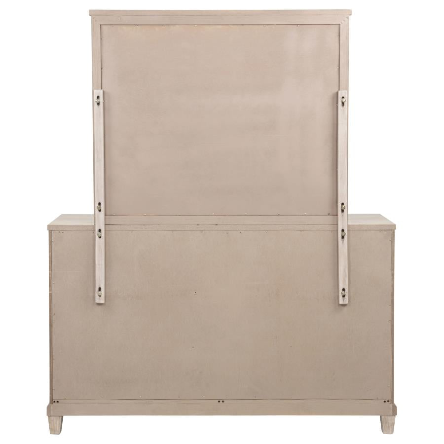 Pembroke 6-drawer Bedroom Dresser with Mirror Washed Oak-zoom-7