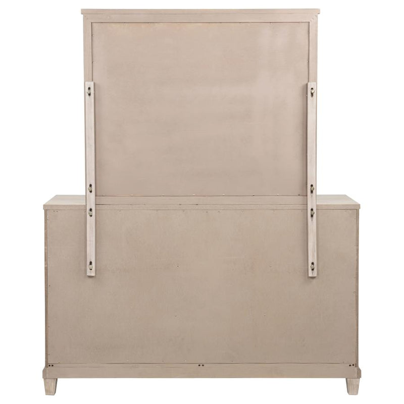 Pembroke 6-drawer Bedroom Dresser with Mirror Washed Oak-zoom-