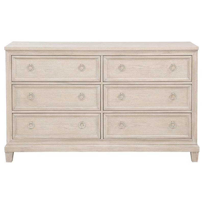 Pembroke 6-drawer Bedroom Dresser Cabinet Washed Oak-zoom-