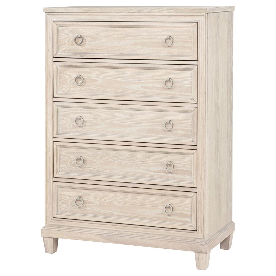 Pembroke 5-drawer Chest of Drawers Washed Oak-4