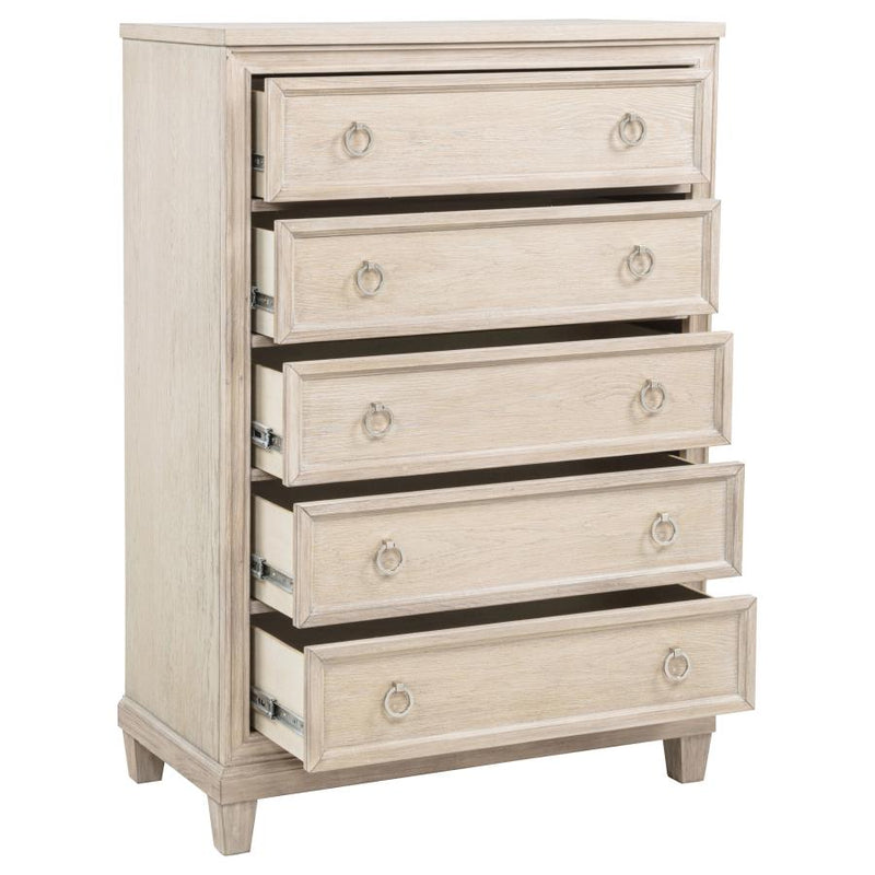 Pembroke 5-drawer Chest of Drawers Washed Oak-zoom-
