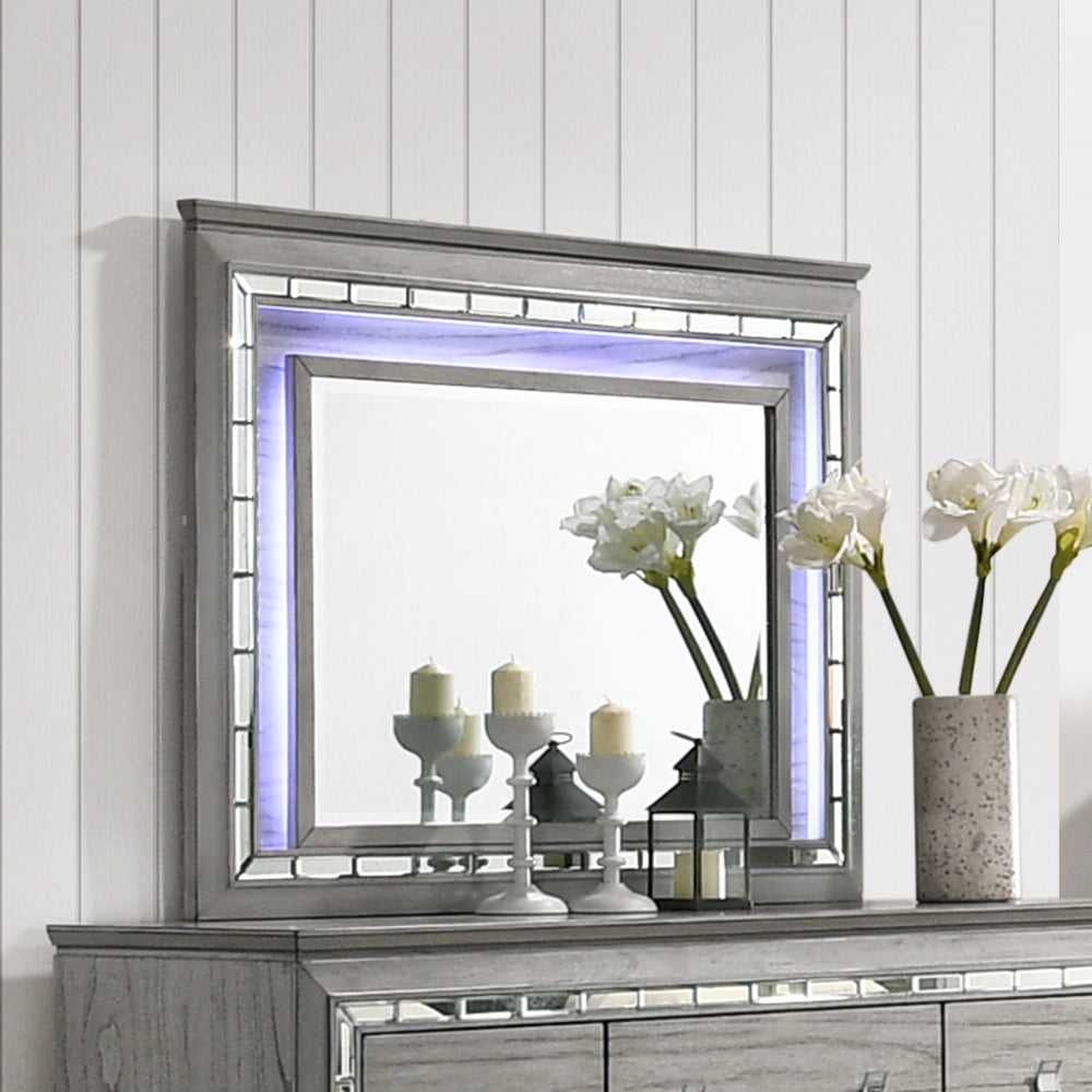 ACME Antares LED Mirror – front view – Lusso Furniture Miami