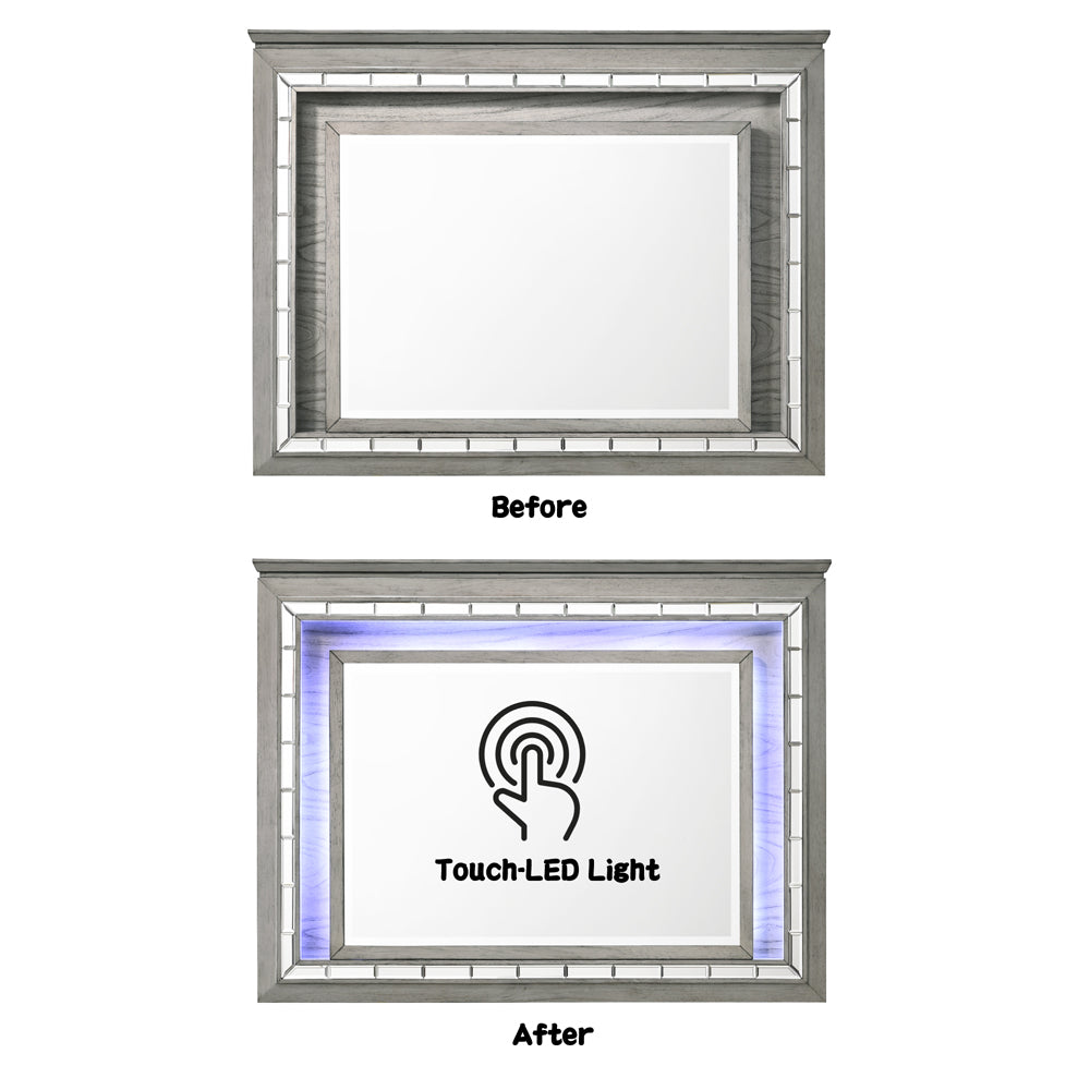 ACME Antares LED Mirror – back view – Lusso Furniture Miami