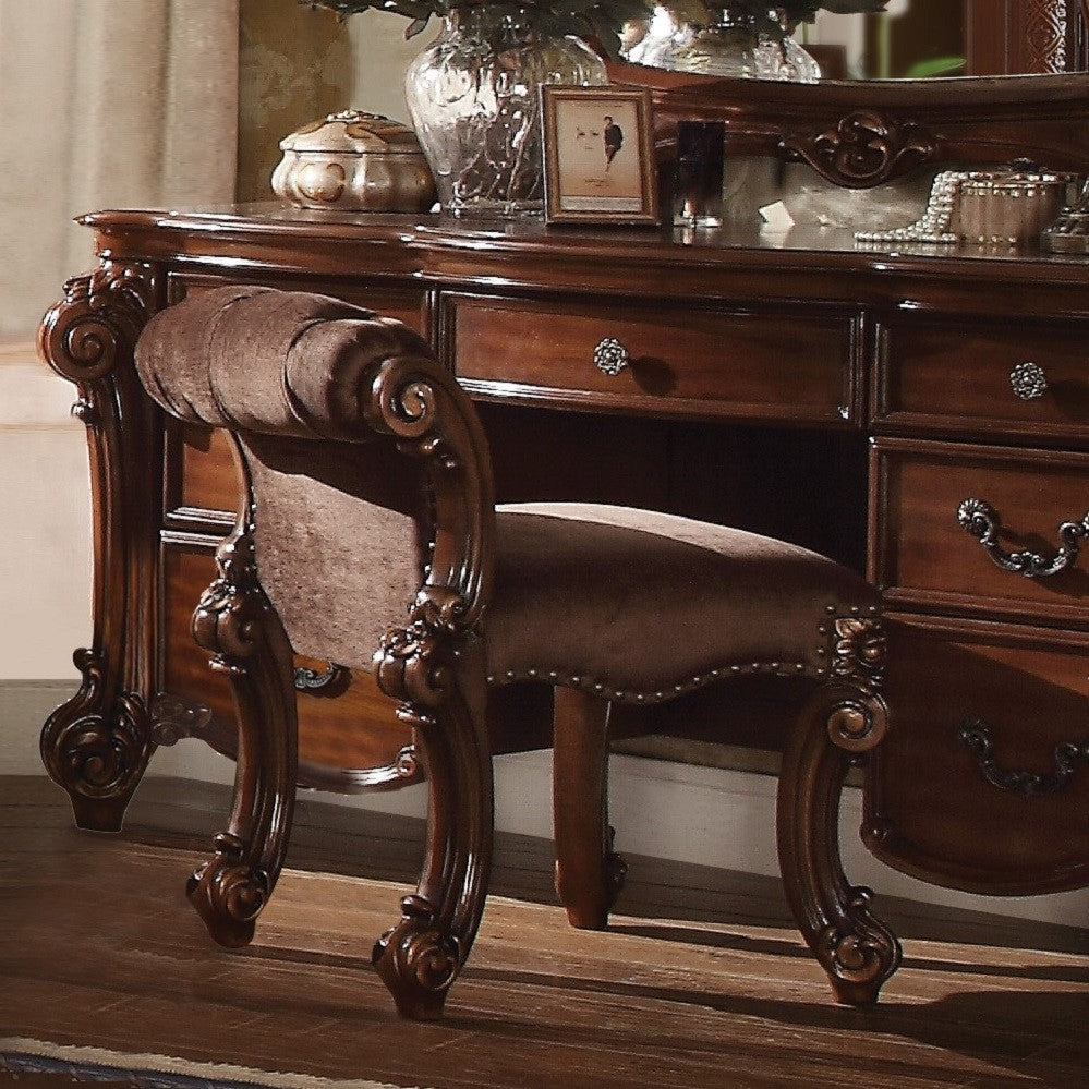 ACME Vendome Vanity Stool – close-up – Lusso Furniture Miami