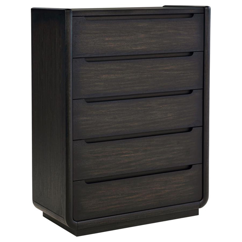Leandro 5-piece Queen Bedroom Set Burnished Black-zoom-