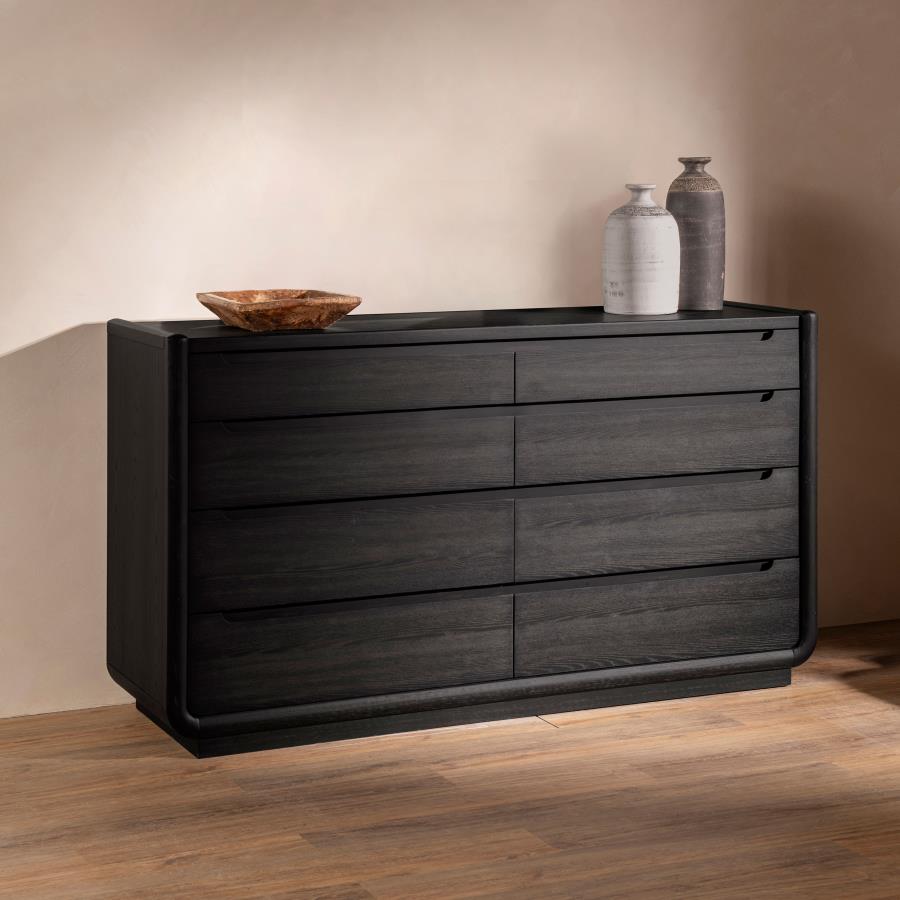 Leandro 8-drawer Bedroom Dresser Cabinet Burnished Black-2