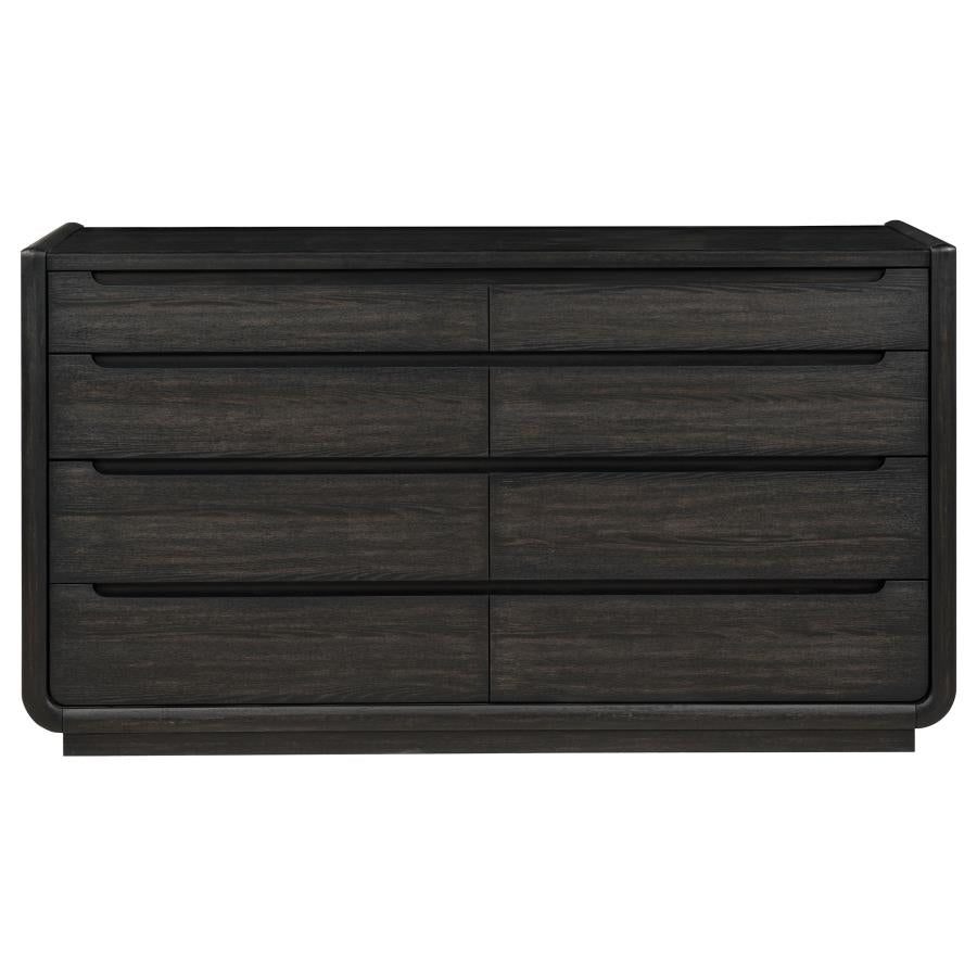 Leandro 8-drawer Bedroom Dresser Cabinet Burnished Black-zoom-3