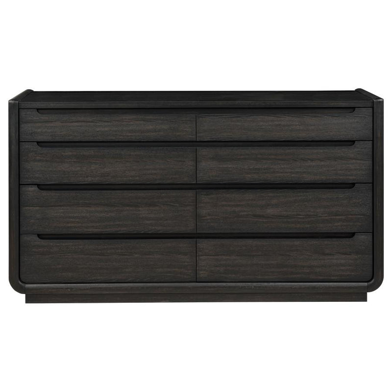 Leandro 8-drawer Bedroom Dresser Cabinet Burnished Black-zoom-