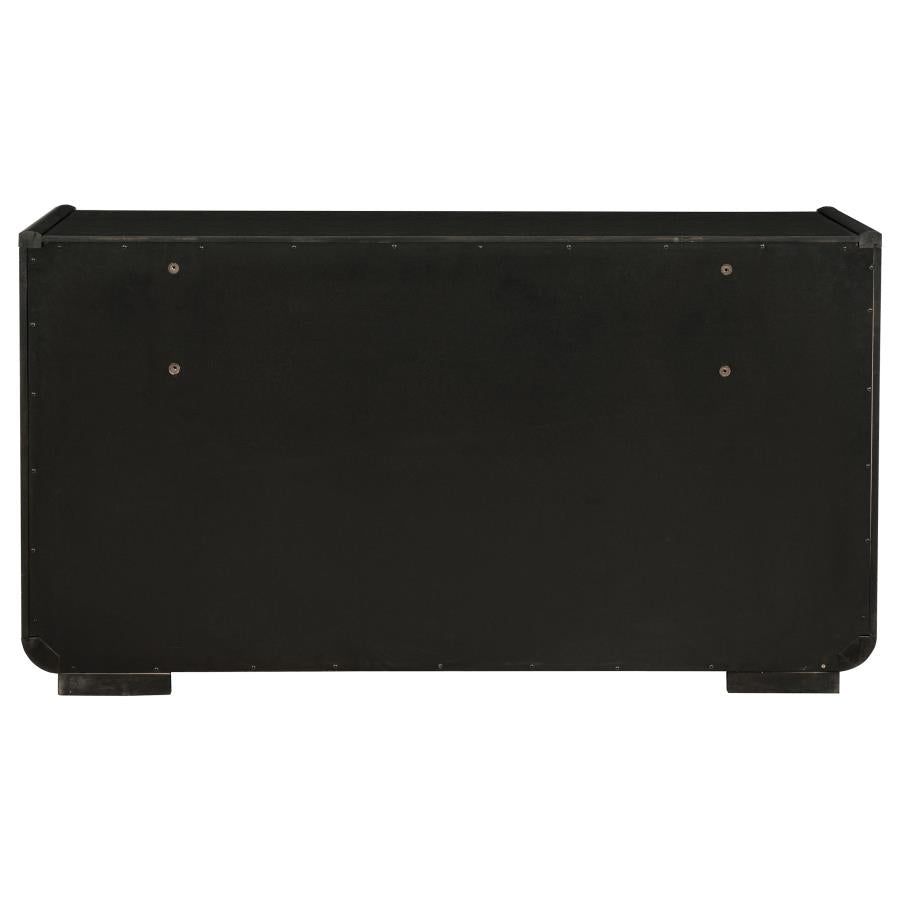 Leandro 8-drawer Bedroom Dresser Cabinet Burnished Black-7