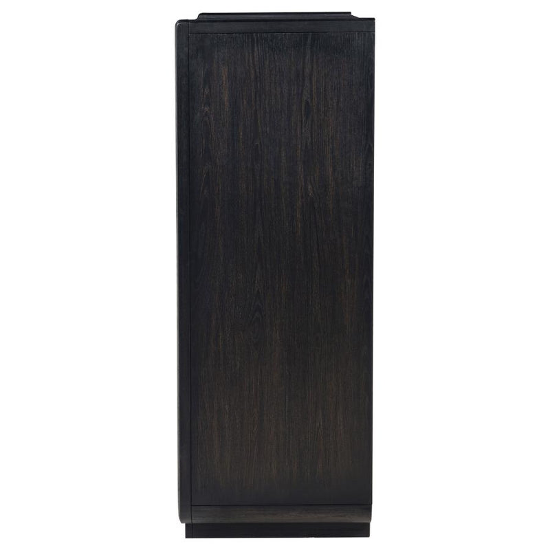 Leandro 5-drawer Bedroom Chest of Drawers Burnished Black-zoom-