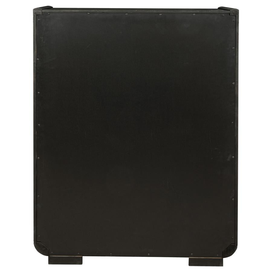 Leandro 5-drawer Bedroom Chest of Drawers Burnished Black-zoom-7