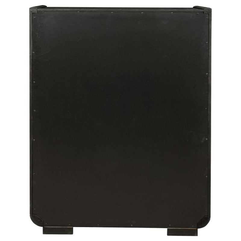 Leandro 5-drawer Bedroom Chest of Drawers Burnished Black-zoom-