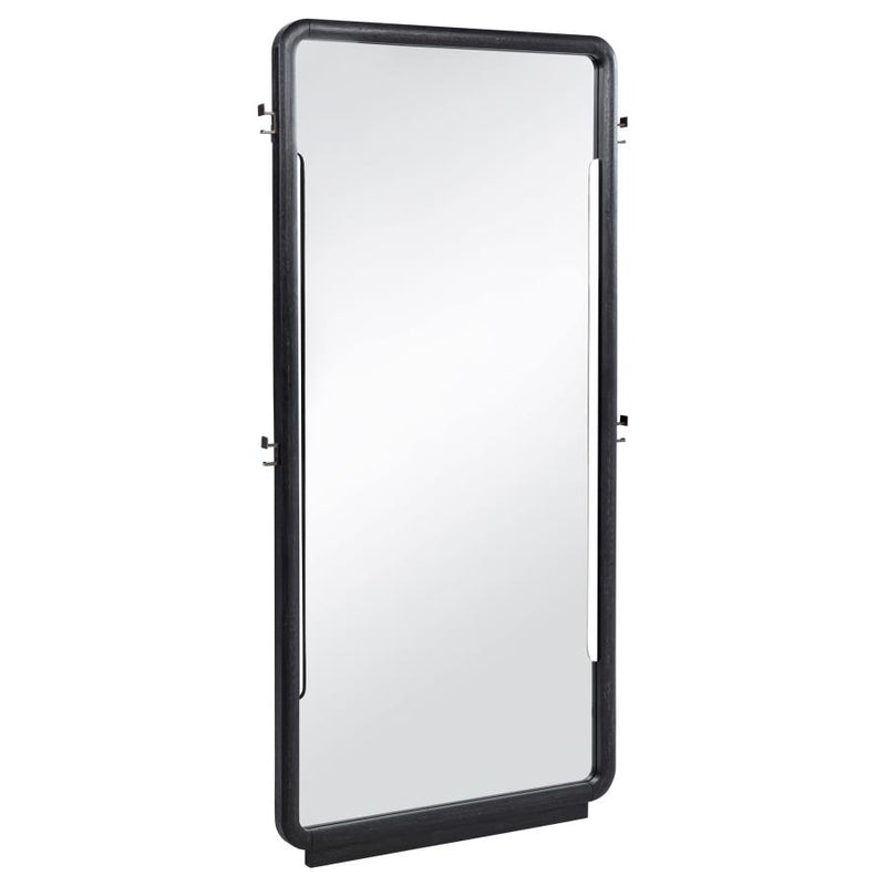 Leandro 76-inch Full Length Floor Mirror Burnished Black-zoom-