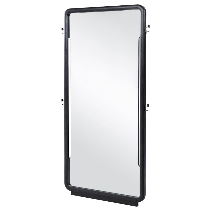 Leandro 76-inch Full Length Floor Mirror Burnished Black-zoom-4