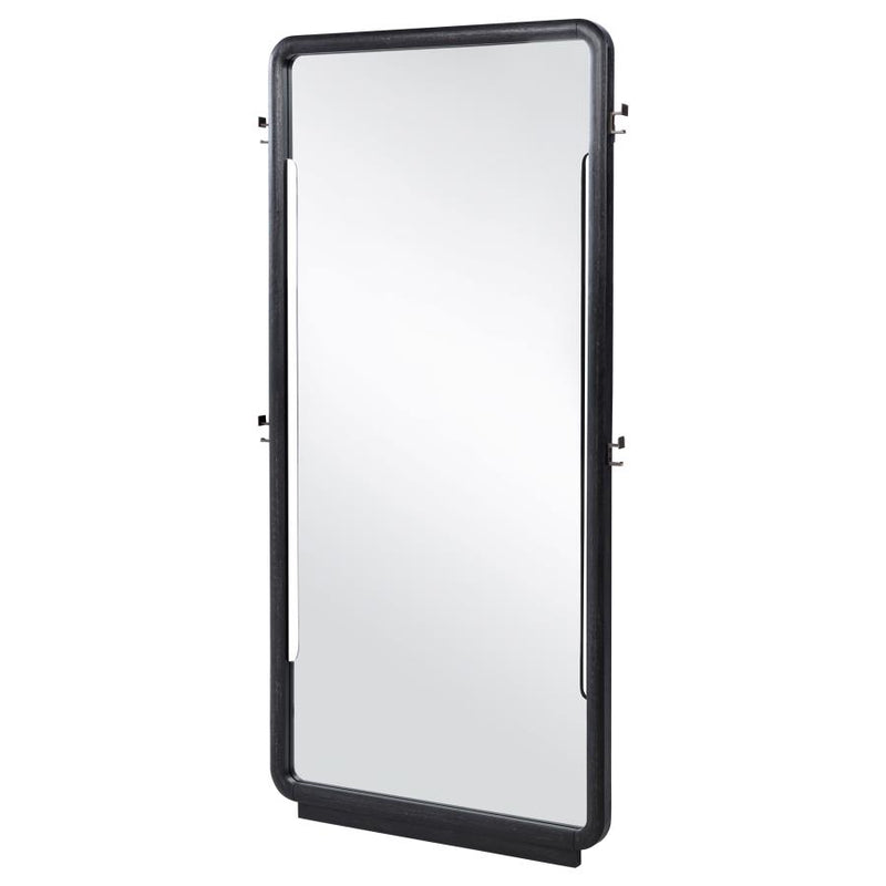 Leandro 76-inch Full Length Floor Mirror Burnished Black-zoom-