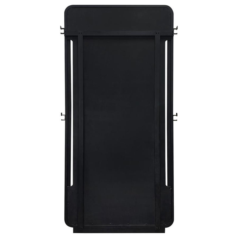 Leandro 76-inch Full Length Floor Mirror Burnished Black-zoom-