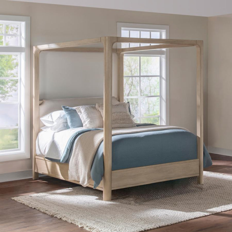 Solano 85-inch Queen Canopy Bed Weathered Mango-zoom-