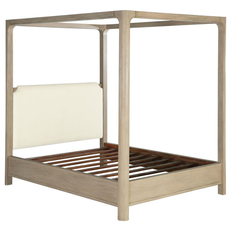 Solano 85-inch Queen Canopy Bed Weathered Mango-zoom-