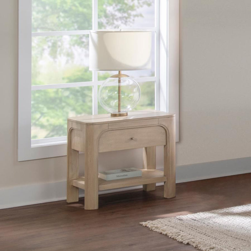 Solano 1-drawer Nightstand Bedside Table Weathered Mango-zoom-