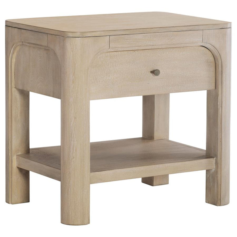 Solano 1-drawer Nightstand Bedside Table Weathered Mango-zoom-