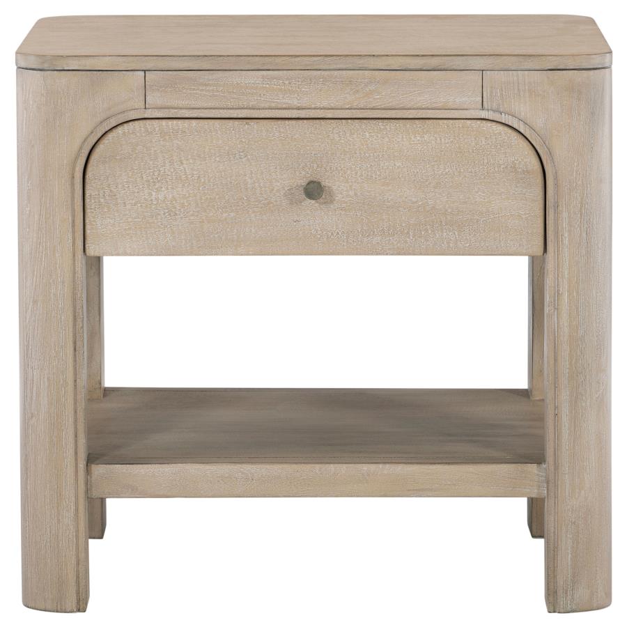 Solano 1-drawer Nightstand Bedside Table Weathered Mango-3