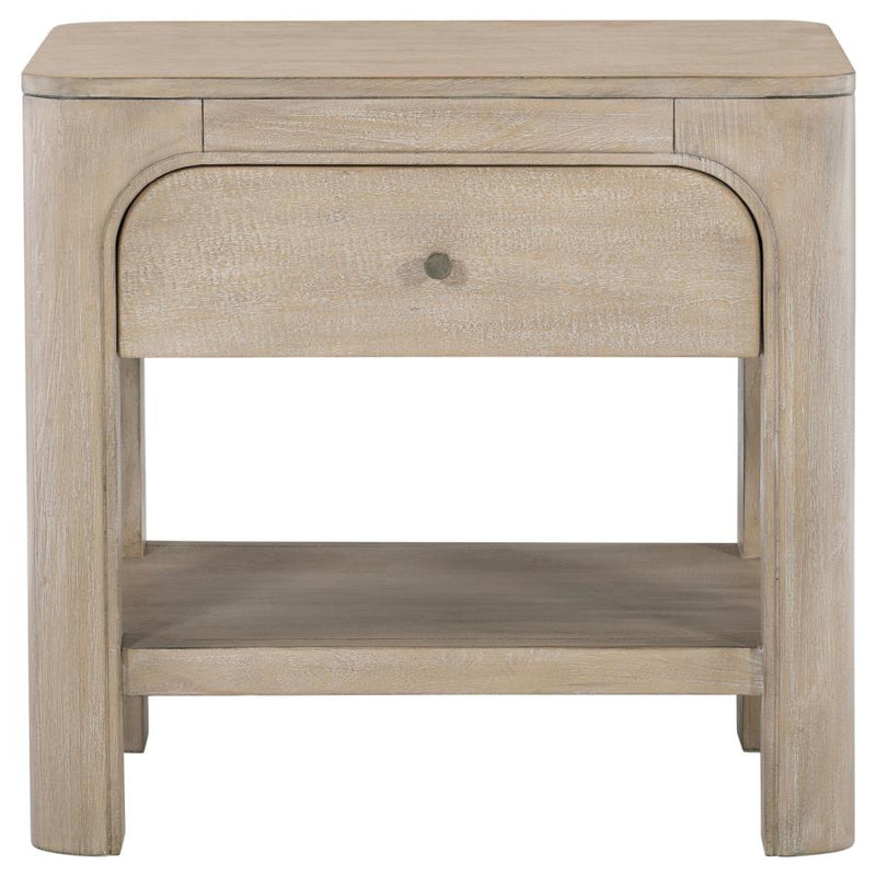 Solano 1-drawer Nightstand Bedside Table Weathered Mango-zoom-