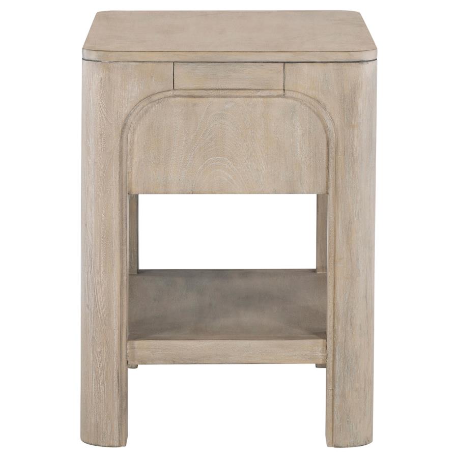 Solano 1-drawer Nightstand Bedside Table Weathered Mango-5