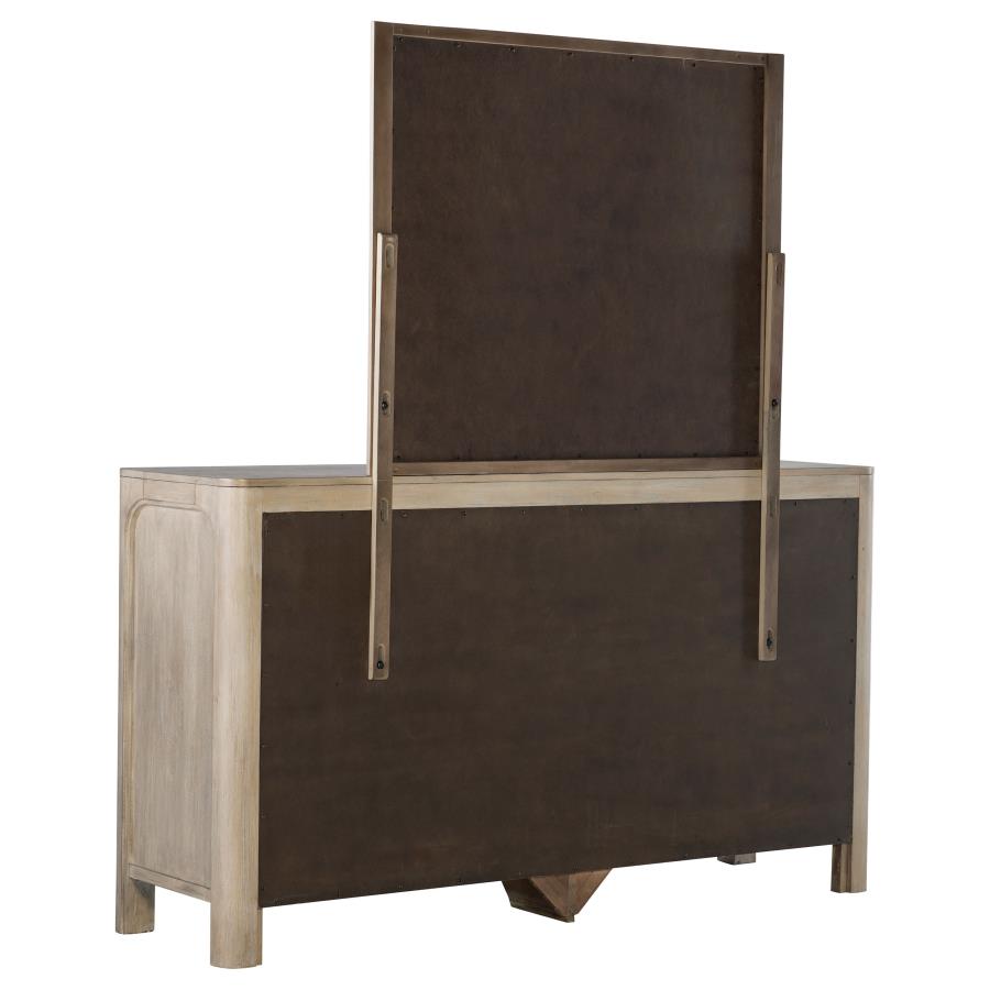 Solano 9-drawer Bedroom Dresser with Mirror Weathered Mango-zoom-6