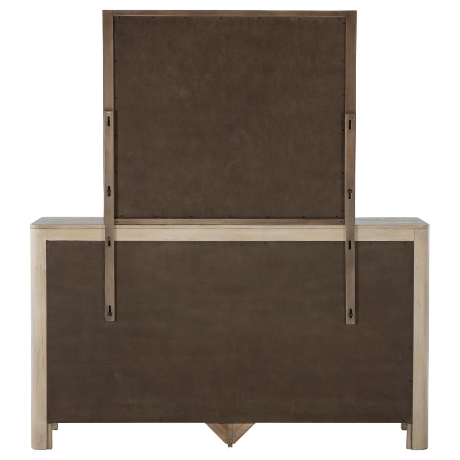 Solano 9-drawer Bedroom Dresser with Mirror Weathered Mango-7