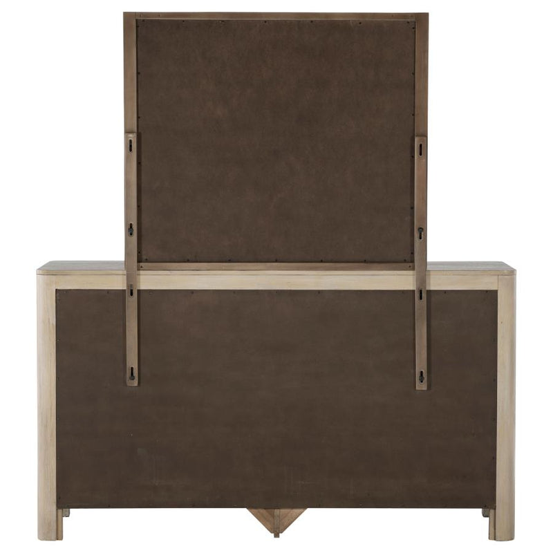 Solano 9-drawer Bedroom Dresser with Mirror Weathered Mango-zoom-