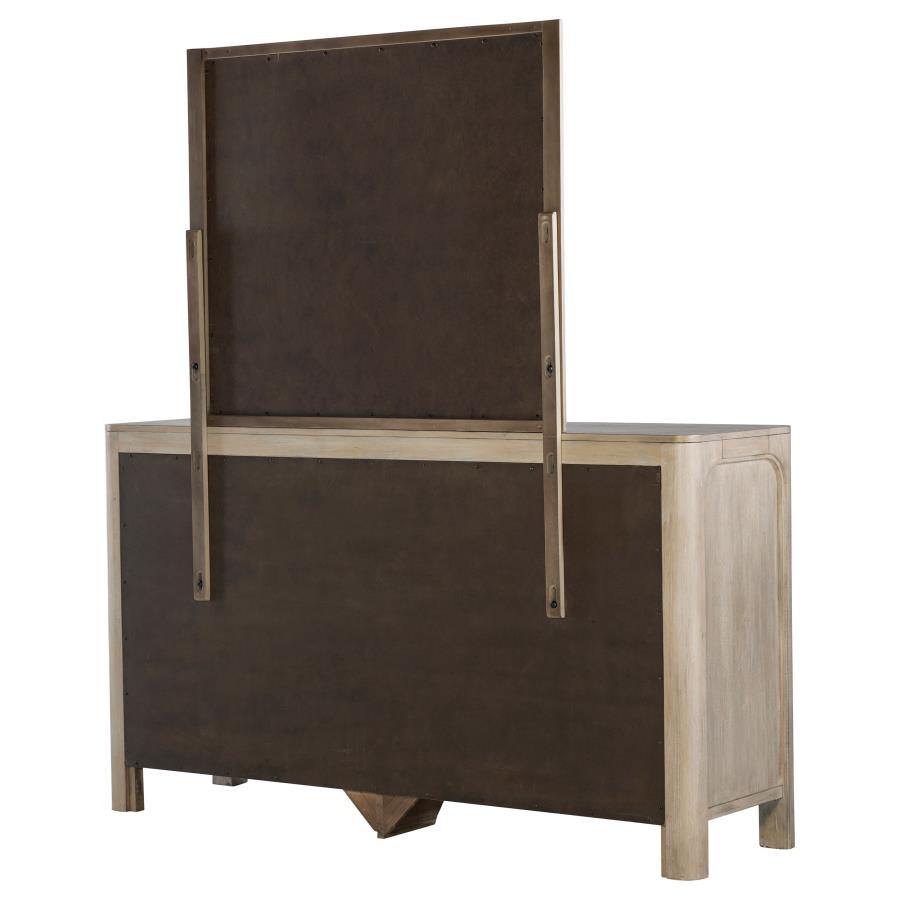 Solano 9-drawer Bedroom Dresser with Mirror Weathered Mango-zoom-8