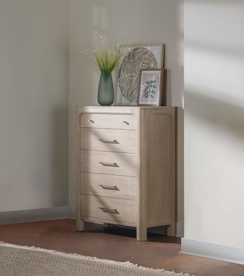 Solano 5-drawer Bedroom Chest of Drawers Weathered Mango-zoom-2