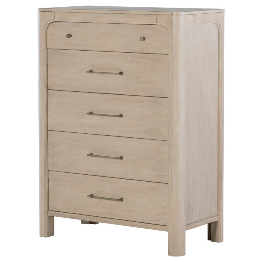 Solano 5-drawer Bedroom Chest of Drawers Weathered Mango-zoom-4