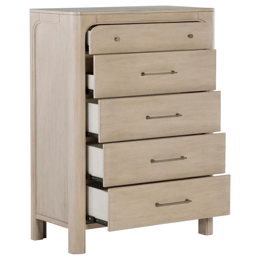 Solano 5-drawer Bedroom Chest of Drawers Weathered Mango-zoom-10